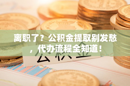 奉贤离职了？公积金提取别发愁，代办流程全知道！